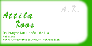 attila koos business card