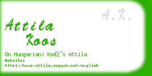 attila koos business card
